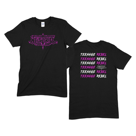 NESTOR - T-SHIRT, SPRAY LOGO (SVART)